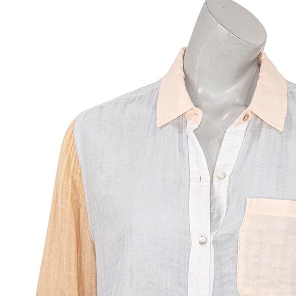 Rails Women's Button up Ellis Shirt in Bermuda Color Block Cotton size Small - Picture 10 of 11